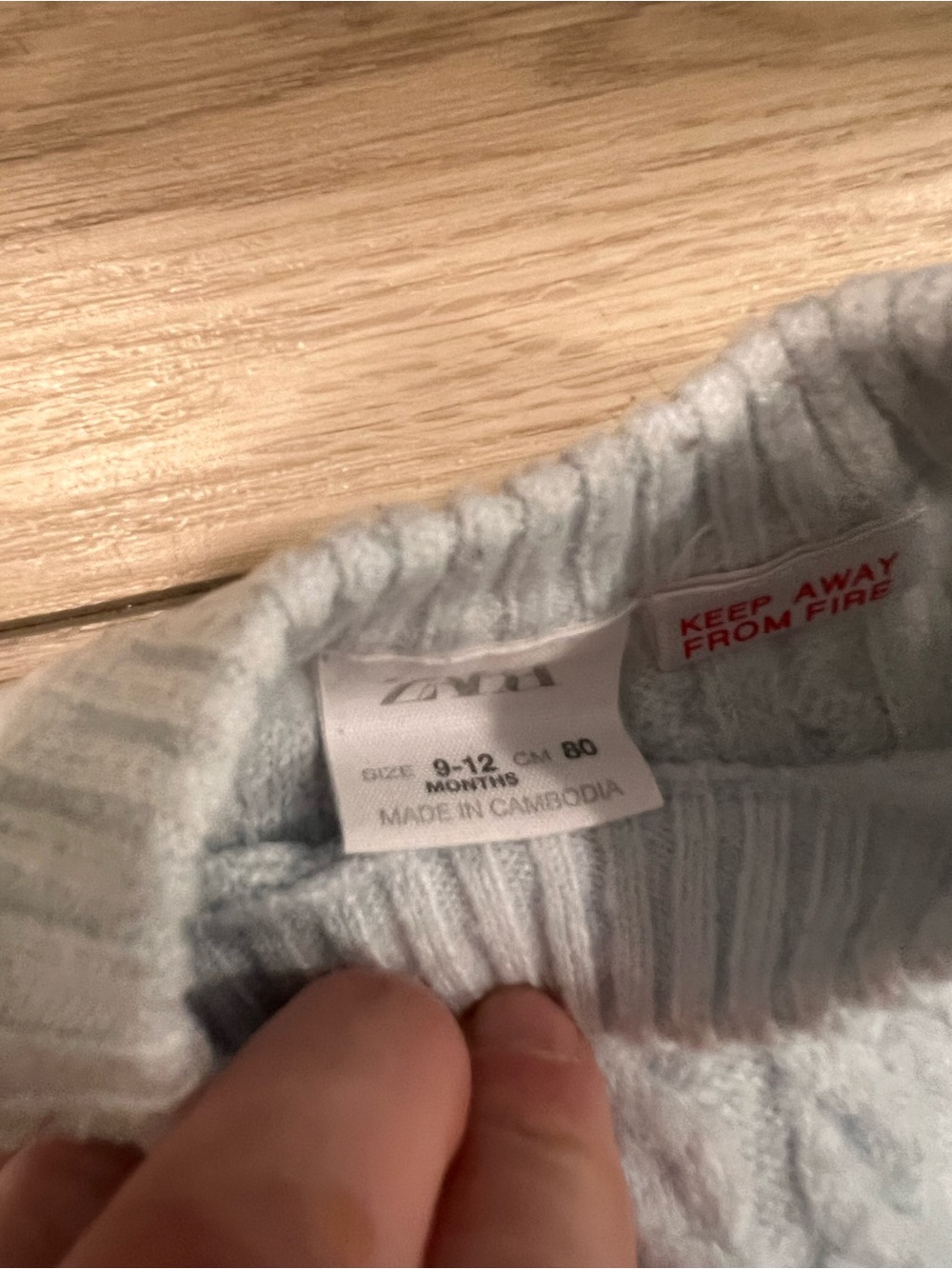 Zara Toddler Baby Blue Cable Knit Sweater - Picture 2 of 2